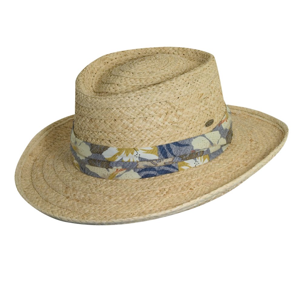 Scala Organic Raffia Gambler Hat Holland Hats