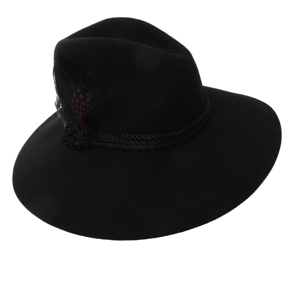 Broad Black Brimmer Hat For Sale