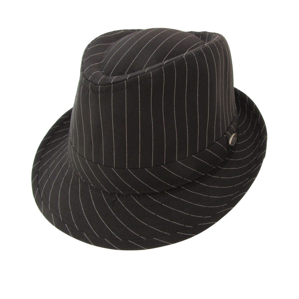 Scala Pinstripe Fedora with Satin Lining - Holland Hats