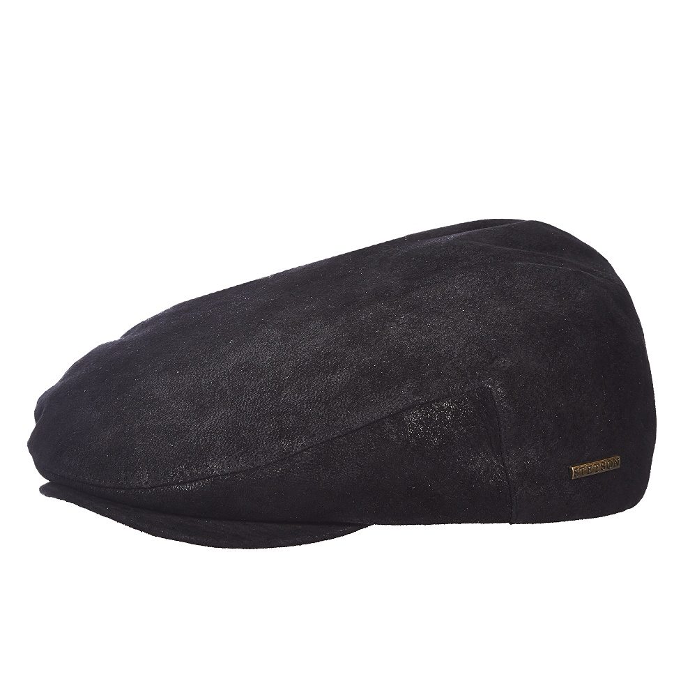 black leather ivy cap